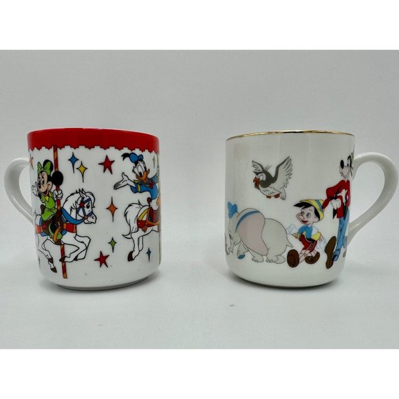 Disney Dining Vintage Disneyland Disney World Parks Porcelain Mugs
